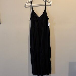 Old Navy Black Tiered Spaghetti Strap Maxi Dress